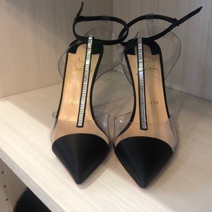 Christian Louboutin pvc strass shoes